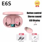 TWS E6S Wireless Bluetooth Headphones Waterproof Noise Cancelling LED Earbuds with Mic Wireless Headset  Bluetooth Earphones - Image 8