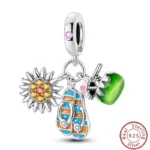 Dessert Afternoon Tea Series 925 Silver Coffee Cake Pizza Fries Sweet Charms Beads 3mm DIY Fine Jewelry Making - Image 60