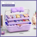 Children's Jewelry Box Bow Storage Box Home Use Hairpin Hair Accessory Storage Portable Cardboard Stationery - Image 6