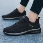 Men Running Sneakers Lightweight Athletic Shoes Classical Mesh Breathable Lace-up Outdoor Walking Shoes Male Tennis Shoes - Image 2