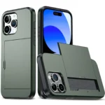 Case For iPhone 16 Pro Max 16 Plus 15 Pro 15 14 13 12 11 Wallet Card Holder Slide Slot Slim Hard PC Heavy Duty Protective Covers - Image 13
