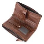 Men's Long Handbag Business Vintage Cow Leather Clutch Man Wallet Brand Long Wallet For Man Casual Handhold Bag Male Purse - Image 3