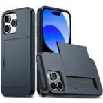 Case For iPhone 16 Pro Max 16 Plus 15 Pro 15 14 13 12 11 Wallet Card Holder Slide Slot Slim Hard PC Heavy Duty Protective Covers - Image 10