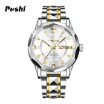 POSHI Men's Watch Date Week Fashion Watch Men Original Waterproof Non-mechanical Luminous Dual Calendar Quartz Wristwatch - Image 10