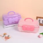 Multi-Layer Jewelry Storage Box Cosmetic Tool Organizer Children's Hair Accessory Desktop Handmade Crafts Sorting Box - Image 3
