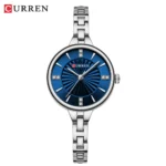 CURREN Luxurious and Elegant Round Dial with Stainless Steel Bracelet Fashion Dress Quartz Watches for Women - Image 8