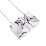 Evening Bag Crossbody Box Chain Ink Marble Pattern Shoulder Acrylic New Clutch Wedding Bags For Women Woman Party Dress Things - Image 2