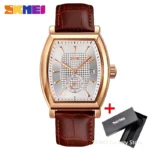 SKMEI 9306 Fashion Quartz Mens Watches Luxury Leather Date Calendar Waterproof Sport Men Wristwatches Clock  Relojes Para Hombre - Image 11