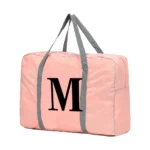 Travel Carry Bag Foldable Luggage Handbags Clothes Organizer 2024 Black Letter Pattern Series Women Weekend Travel Duffle Bag - Image 25