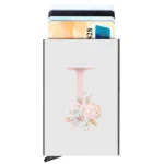 Rfid Credit Card Holder Metal Ultra-thin Anti-theft Man Wallet Pop-up Minimalist Wallet Silver Metal Wallet ,Pink Flower Pattern - Image 19