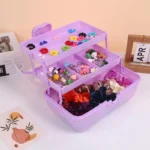 Multi-Layer Jewelry Storage Box Cosmetic Tool Organizer Children's Hair Accessory Desktop Handmade Crafts Sorting Box - Image 2