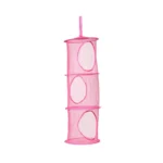 3/4 Shelf Foldable Toy Hanging Storage Net Organizer Space Saving for Kids Room Zipper Bra Drying Basket Mesh Stoage Bag Cage - Image 11