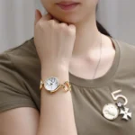 gold watch luxury fashion diamond watch for women wristwatch girls watch gift lover ladies quartz watches - Image 2