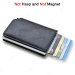 Anti Rfid Carbon Fiber ID Credit Card Holder Men Wallets Mini Automatic Pop up Bank Cardholder Case Minimalist Vallet Choice - Image 10