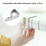 6Pcs Picnic Table Cloth Holders Table Cloth Cover Clamps Stainless Steel Tablecloth Clips for Outdoor Parties Weddings Camping - Image 5