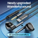TypeC/3.5mm Wired Headset Gaming Earphones Heavy Bass 3D Surround Stereo USB-C Wired Headphones For Samsung Xiaomi Huawei Phones