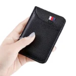 Luxury Men Card Holder Leather Thin Mini Men's Wallet Small Pocket Purse Women Bank Credit Card Holder for Men Card Wallets - Image 3