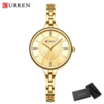 CURREN Luxurious and Elegant Round Dial with Stainless Steel Bracelet Fashion Dress Quartz Watches for Women - Image 16