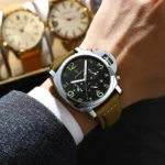 POEDAGAR Luxury Military Watch For Men Waterproof Luminous Leather Man Watch Quartz High Quality Men's Sports Watches Male Reloj - Image 6