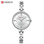 CURREN Luxurious and Elegant Round Dial with Stainless Steel Bracelet Fashion Dress Quartz Watches for Women - Image 7
