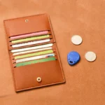 Ultra-thin Small Bank Cards Multi Card Slot Card Holder Wallet Women Men Credit Cards Bag Male Card Holder Solid Leather Wallet - Image 2