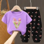 Summer Sets Children's Clothing Girls Kids Toddler Clothes Cute Fashion T-shirt Top Pants 2PCS Baby Girl Clothes - Image 13