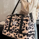 Spacious & Durable Women's Carry-On Travel Bag with Animal Print Nylon Large Capacity Sports Gym Bag  Weekend Overnight Bag - Image 6