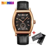 SKMEI 9306 Fashion Quartz Mens Watches Luxury Leather Date Calendar Waterproof Sport Men Wristwatches Clock  Relojes Para Hombre - Image 14
