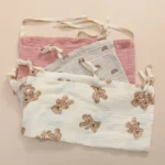 Baby bedside dual-pocket storage bag Portable diaper storage bag Newborn bedside multi-functional storage bag cute - Image 6