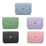 1pcs Litchi Pattern Wallet Earphone Bag Coin Purse Card Holder Simple Buckle Women Bag Card Wallet Handbag Wallets For Women - Image 3