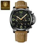 POEDAGAR Luxury Military Watch For Men Waterproof Luminous Leather Man Watch Quartz High Quality Men's Sports Watches Male Reloj - Image 12
