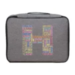 Men Briefcase Handbag Outdoor Travel Credentials Luggage Storage Bag Women Waterproof Text Letter Print Documents Organizer Case - Image 29