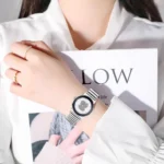 Luxury Ladies Black White Bear Diamond Simple Design Branded Quartz Watch Fashion Stretch Women Dress Clock Creative Watches - Image 2