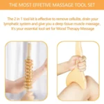 Wood Massage Tools Wooden Therapy Tools Massage Roller Lymphatic Drainage Health Care for Leg Back Arm Body Muscle Pain Relief - Image 5