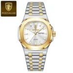 POEDAGAR Fashion Square Men Clock Waterproof Luminous Date Week Man Wristwatch High Quality Stainless Steel Quartz Men's Watches - Image 12