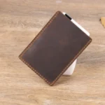 Moterm Genuine Leather Business Credit ID Card Holder Crazy Horse Leather Travel Credit Wallet Men Purse Case Wholesale - Image 5