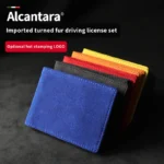 Auto Driver License Cover Alcantara suede Anti-Fur Car Driving Documents Case Credit Card Holder Universal Accessories - Image 3