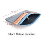 Retro First Layer Genuine Leather Card Bag with 7 Card Slot Super Thin 100% Real Leather Bank Card Holder Coin Purse Sort Wallet - Image 3