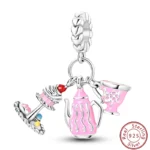 Dessert Afternoon Tea Series 925 Silver Coffee Cake Pizza Fries Sweet Charms Beads 3mm DIY Fine Jewelry Making - Image 68