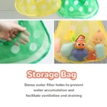 Baby Bath Toys Cute Duck Frog Mesh Net Toy Storage Bag Strong Suction Cups Bath Game Bag Bathroom Organizer Water Toys for Kids - Image 2