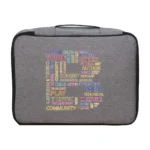 Men Briefcase Handbag Outdoor Travel Credentials Luggage Storage Bag Women Waterproof Text Letter Print Documents Organizer Case - Image 31