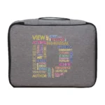 Men Briefcase Handbag Outdoor Travel Credentials Luggage Storage Bag Women Waterproof Text Letter Print Documents Organizer Case - Image 25