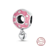 Dessert Afternoon Tea Series 925 Silver Coffee Cake Pizza Fries Sweet Charms Beads 3mm DIY Fine Jewelry Making - Image 39