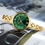 CURREN Luxurious and Elegant Round Dial with Stainless Steel Bracelet Fashion Dress Quartz Watches for Women - Image 2