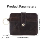 Mini Card	Holder Wallet for Men RFID Cardholder	with Zipper Women's Genuine Leather Purses High Quality Money Bag Gifts - Image 4