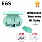 TWS E6S Wireless Bluetooth Headphones Waterproof Noise Cancelling LED Earbuds with Mic Wireless Headset  Bluetooth Earphones - Image 9