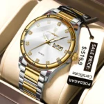 POEDAGAR Top Luxury Watch For Man Date Week Waterproof Luminous Man Wristwatch Quartz Stainless Steel Men's Watches Sports Reloj - Image 7