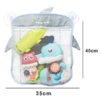 Baby Bath Toys Cute Duck Frog Mesh Net Toy Storage Bag Strong Suction Cups Bath Game Bag Bathroom Organizer Water Toys for Kids - Image 5