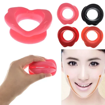 New Silicone Rubber Face Slimmer Oral Mouth Muscle Massage Tool Tightener Exerciser Lip Trainer Anti-Wrinkle Chin Massager