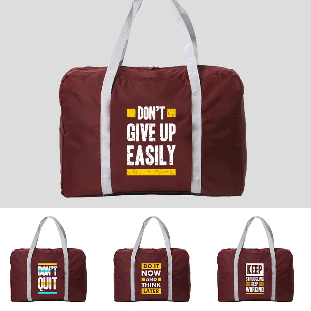 S958dd097da7c45a38fe927f858b28ee32.webp Travel Bag Unisex Foldable Handbags Organizers Large Capacity Portable Luggage Storage bags Phrase series Travel Accessories - Image 1
